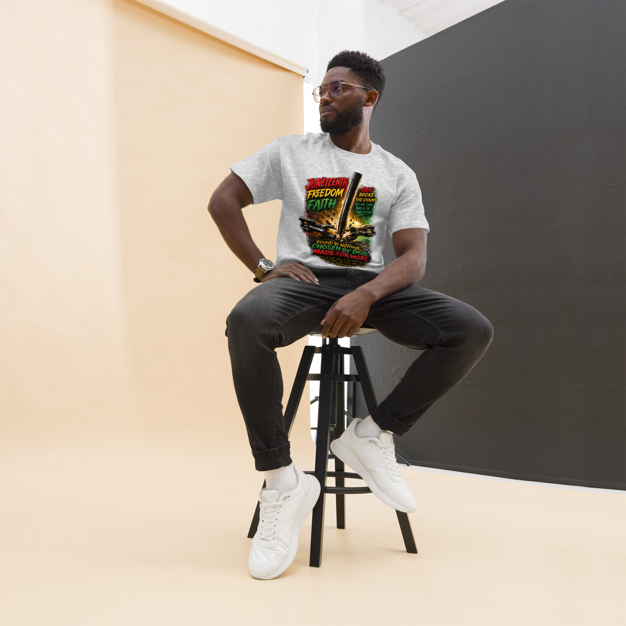 Juneteenth Freedom Through Faith Shirt - Image 8
