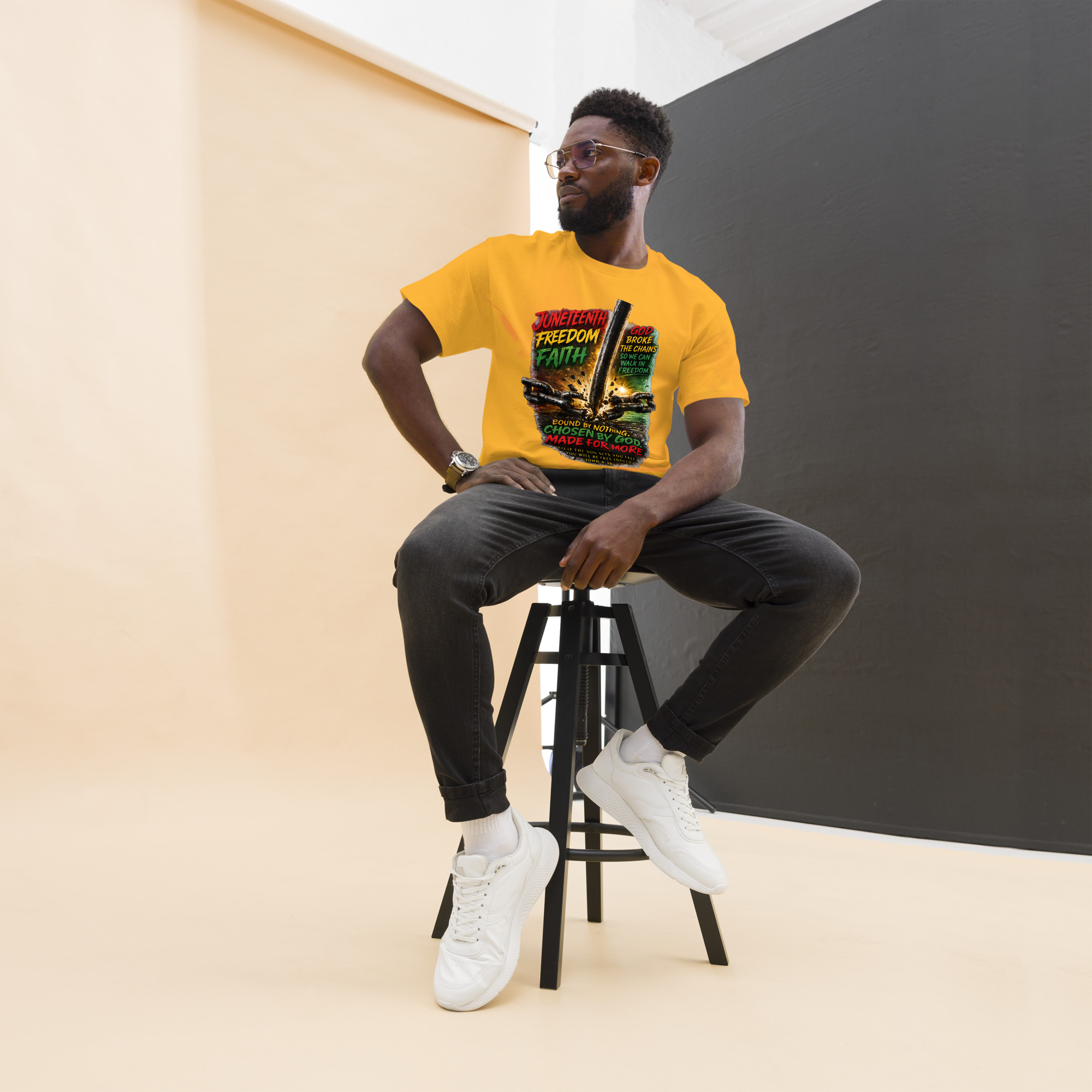 Juneteenth Freedom Through Faith Shirt - Image 5