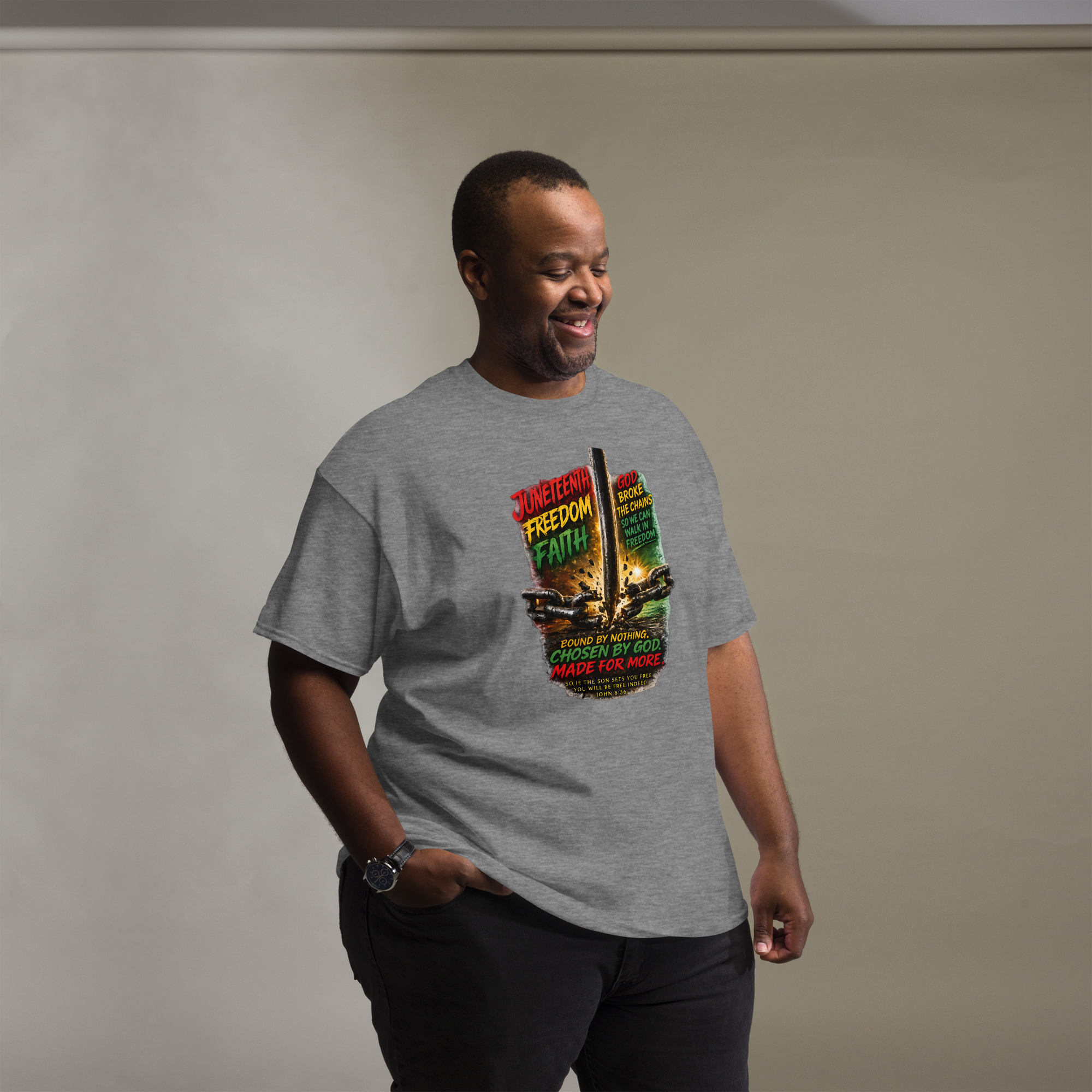Juneteenth Freedom Through Faith Shirt - Image 4
