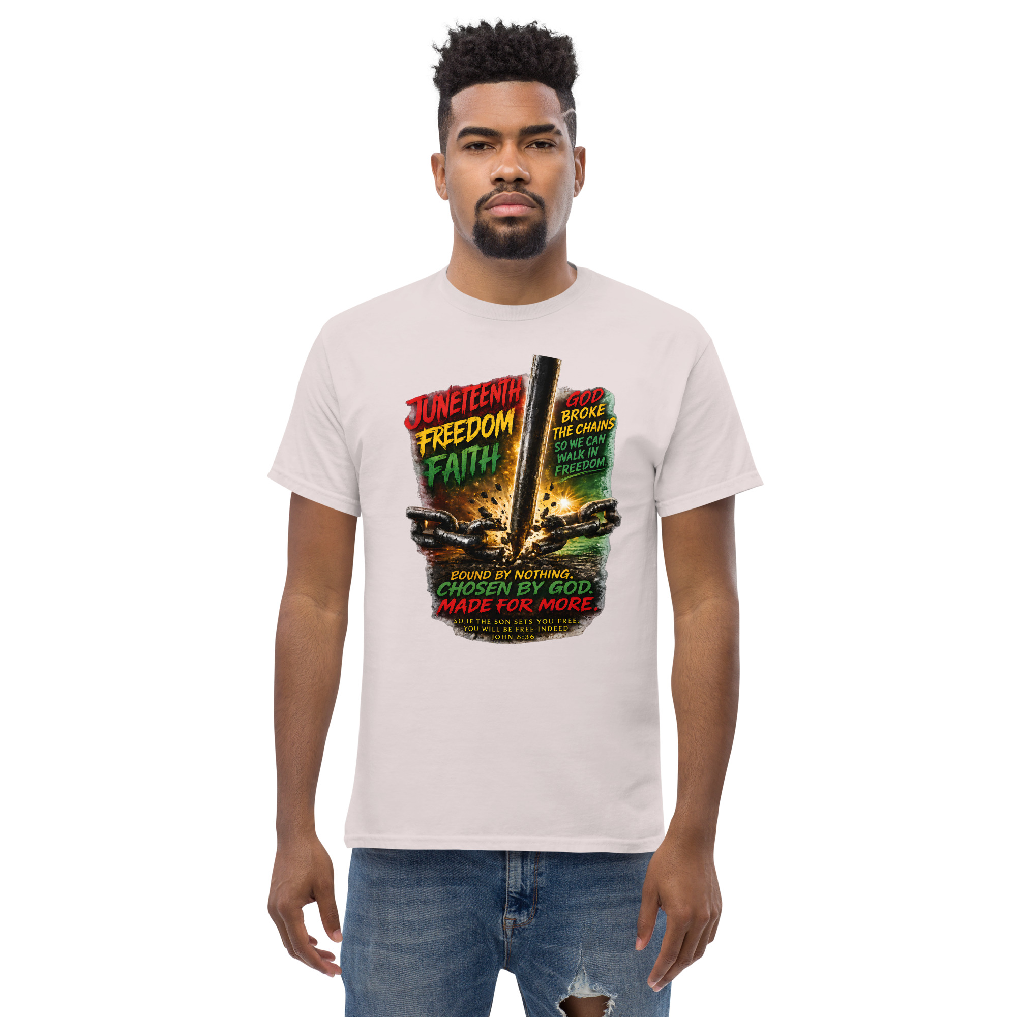 Juneteenth Freedom Through Faith Shirt - Image 7