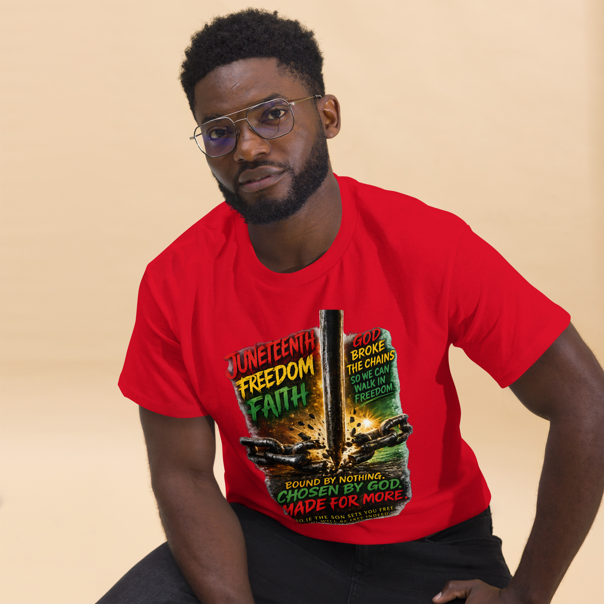 Juneteenth Freedom Through Faith Shirt - Image 2