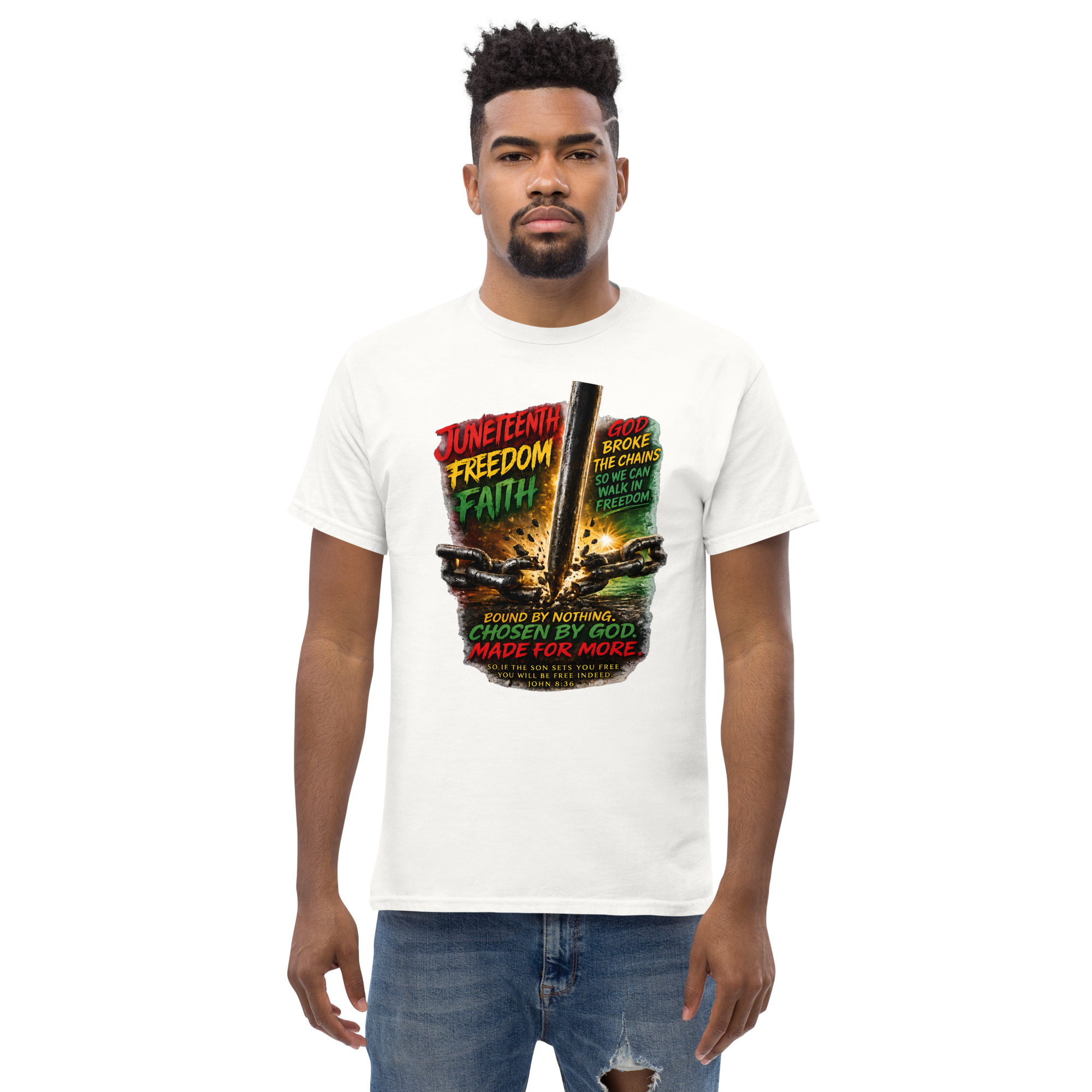 Juneteenth Freedom Through Faith Shirt - Image 10